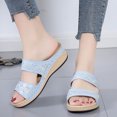 thumbnail image 1 of Zapatillas de tacón inclinado de una línea para mujer de tacón medio de moda casual diaria de verano Wmkox8yii hj789, 1 of 8