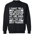thumbnail image 2 of OXI Crewneck Sweatshirt - Bad Behavior Sarcastic, Basic Casual Sweatshirts for Men's and Women Fleece Sweatshirt Long Sleeve - Black X-Large, 2 of 2