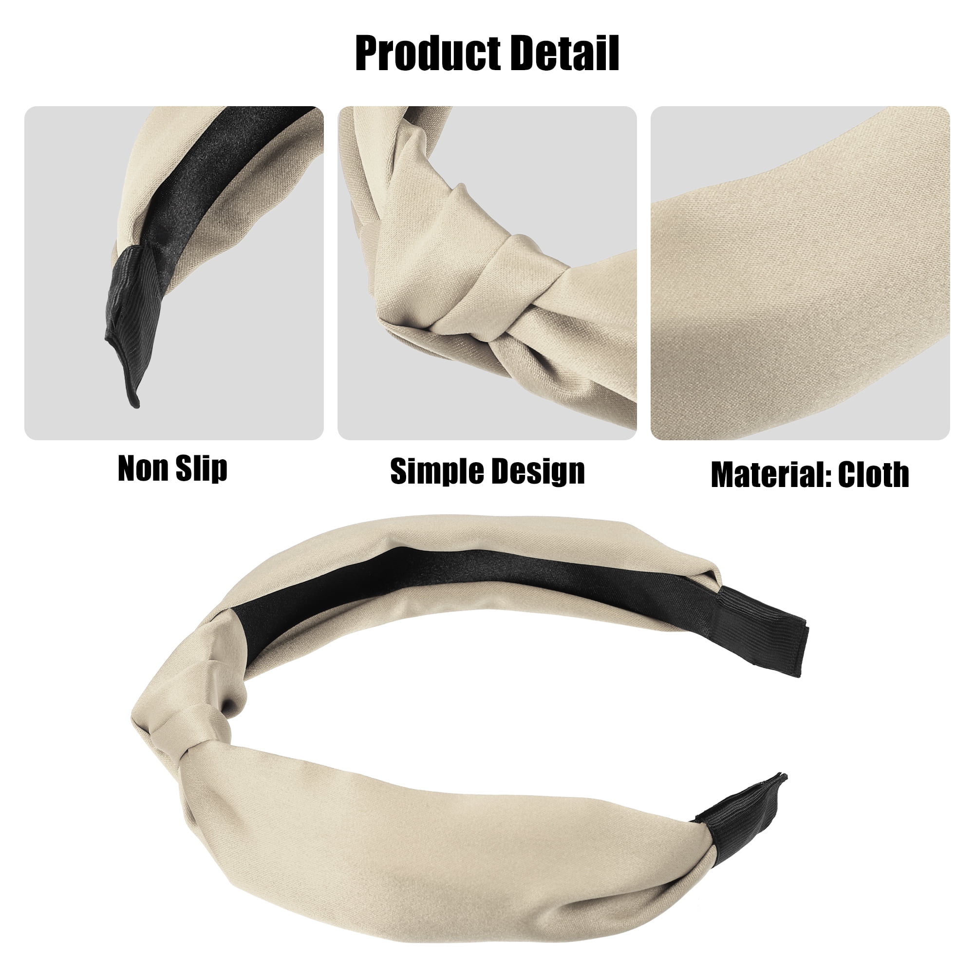 Donni Silk Headband (champagne) *NWT* Unique Bargains Silk Knotted Headband Hairband for Women 1.2  main image 2