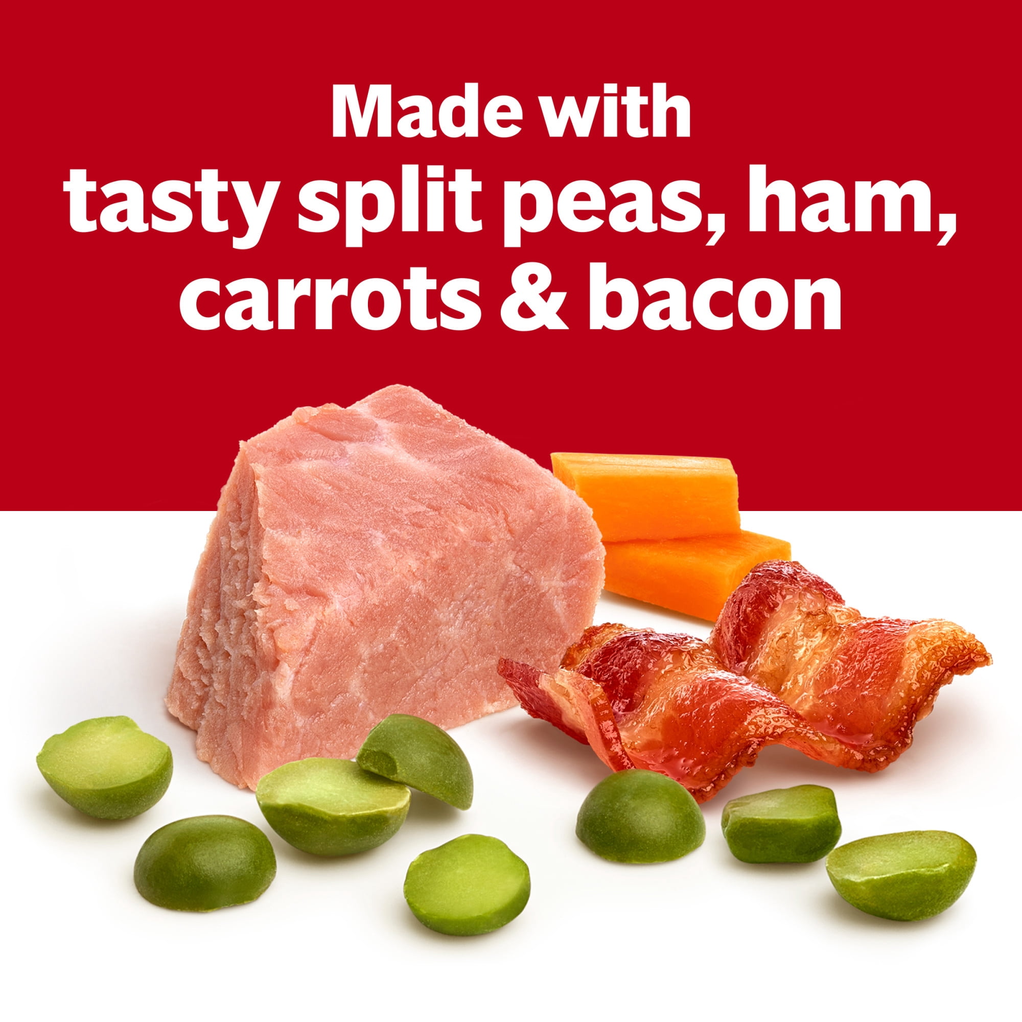(4 pack) Campbell's Condensed Split Pea Soup with Ham and Bacon, Natural Smoke Flavoring Added, 11.5 oz Can