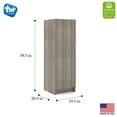 thumbnail image 3 of Tot Mate Single-Door Tall Cabinet, Lockable, Wooden, 19 1/2"W x 20 1/2"D x 59 1/2"H, Shadow Elm Gray, 3 of 6