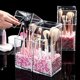 thumbnail image 5 of Organizadores acrílicos, organizador de brochas de maquillaje, organizador de tocador, almacenamiento de brochas de cosméticos a prueba de polvo con perlas blancas, 5 of 6