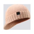 thumbnail image 2 of Prolriy Winter Hats for Women Men's Beanie Hat Earflap Hat Knitted Beanie Black Wool Roll Up Edge Outdoor Vacation Plain Windproof Warm Womens Hats Pink A, 2 of 4
