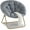 Grey, variant on QUIOCOZY Comfy Faux Fur Saucer Chair for Bedroom – Round Moon Chair for Adults & Teens with Foldable Metal Frame