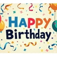 thumbnail image 5 of LUUFILx Happy Birthday Backdrop Butterfly Balloons Floral Party Supplies Photography Props Decorations Banner Background Celebration Decor, 5 of 9