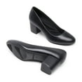 thumbnail image 7 of BURUDANI Women's Pumps Low Chunky Block Heel Dress Shoes Closed Toe Comfortable Heels, 7 of 7