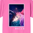 thumbnail image 7 of Belle Mysterious Creature Poster Art Crew Neck Short Sleeve Hot Pink Men's T-shirt-Large, 7 of 7
