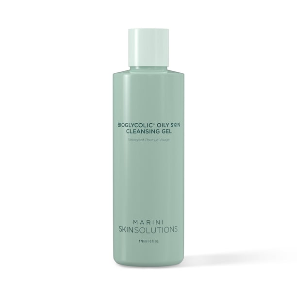 Gel Limpiador Marini SkinSolutions Bioglycolic para Piel Grasosa 180 mL