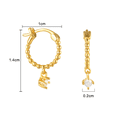 thumbnail image 4 of Vogem Asymmetrical Gold Earrings For Women Cubic Zirconia Drop Earrings Bar Hoop Elegant Jewelry Hypoallergenic, 4 of 4