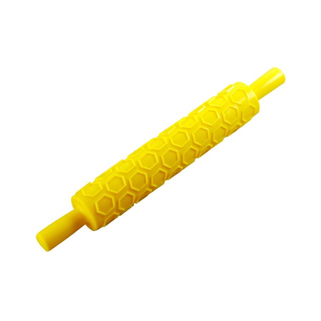 kurtrusly Rolling Pin Non-Stick Roller Mold Embossed Plastic Cake Decoration Rolling Pin, Blue