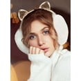 thumbnail image 5 of Deago Fluffy Ear Muff for Women Plush Foldable Earmuffs Kids Winter Earmuffs Girls Boys Cold Weather Ear Warmer, 5 of 9