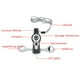 thumbnail image 4 of Linterna LED de silbato de emergencia para emergencias al aire libre | Espejo de señal | Termógrafo | Compartimento de almacenamiento | ABS Naranja | Herramienta multifuncional para la seguridad en, 4 of 8