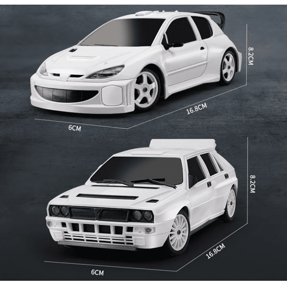 LD2803 RC Drift Car with LED Lights, 1:28 Full Proportional 4WD Drift Remote Control Car Model, 10KM/H RC Racing Vehicle for Adults