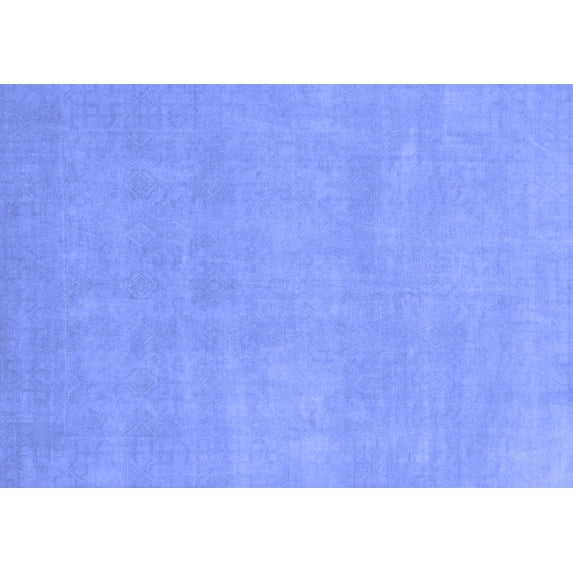 Ahgly Company Machine Washable Indoor Rectangle Oriental Blue Modern Area Rugs, 5' x 8'