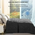 thumbnail image 2 of 120x128 Oversized King Comforter, Extra Large King Size Comforter Oversized, All Season Soft Lightweight Quilt Down Alternative Duvet Insert with 8 Corner Tabs(120x128, Black), 2 of 7