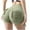 Green-10, variant on REALiKUN Women's High Waisted Yoga Shorts Sports Gym Ruched Butt Lifting Workout Running Lace Up Back Pockets Booty Shorts