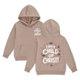 thumbnail image 4 of ZHOGXU Girls Casual Hooded Sweatshirt Cartoon Letter Print Long Sleeve Pullover Hoodie With Pocket For Kids School Clothes Loose Fit Everyday Wear,Khaki,12-13 Years, 4 of 4