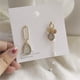 thumbnail image 4 of Pendientes asimétricos de moda con forma de gota de cristal y perla, joyería decorativa para mujeres y niñas., 4 of 5