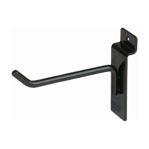 Econoco Commercial Deluxe Hook for Slat Wall, 4", Black (Pack of 96)
