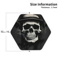 thumbnail image 3 of Pofeuu Magician Hat Skull Print Leather Coasters Set of 6, Round Cups Mugs Mat Pad for Home Kitchen Heat Resistant Drink Coasters,Hexagon, 3 of 7