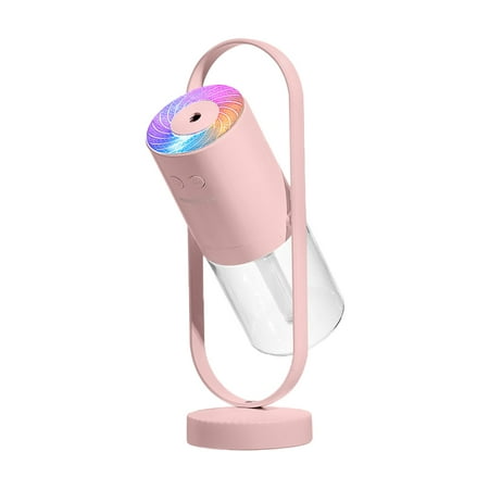 

LED Humidifier Rotation Romantic Projection Air Diffuser Fine Mist Sprayer Office Atomizer 200ml Tabletop Plastic Nebulizer Pink D