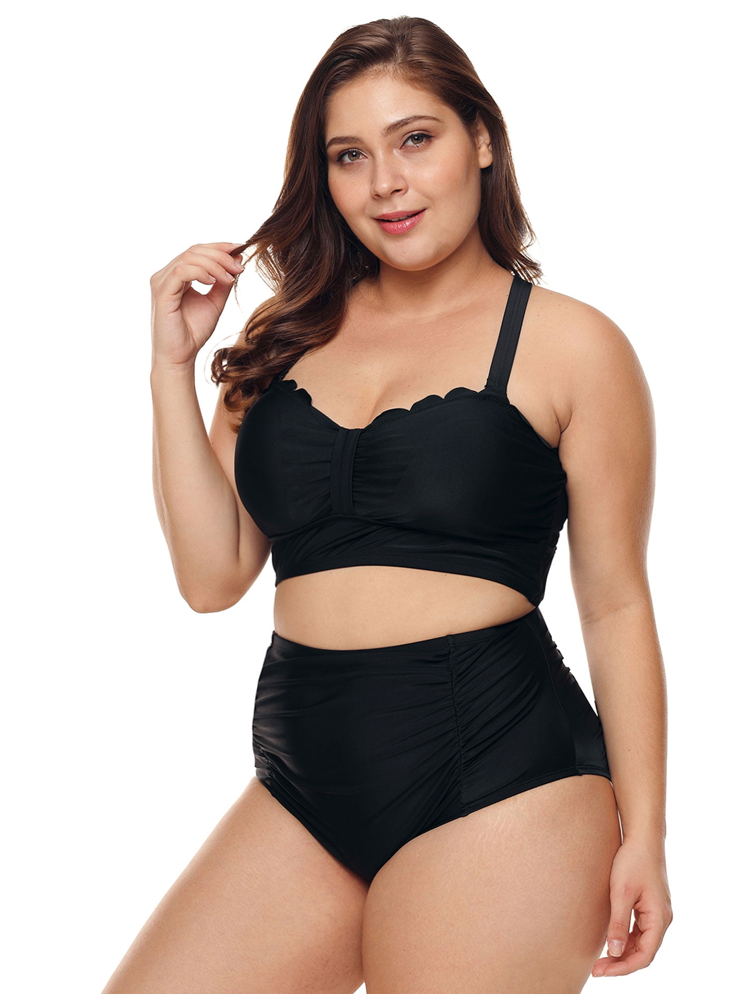 high waisted bikini for larger ladies