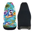 thumbnail image 2 of Uourmeti Tropical Surfing Shark Print Seat Covers for Cars Colorfast Front Car Seat Cover Anti-Abrasion Stretchy 1 Piece Compatible with Truck Automobile, 2 of 6