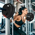 thumbnail image 2 of Soozier Set of 4 1-Inch Weight Plates with 3 Grips, 2 x 17lbs + 2 x 11lbs, 2 of 10