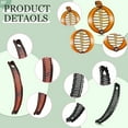 thumbnail image 6 of JUNWELL 18PCS Hair Clips Clincher Combs Large Vintage Banana Clips Comb Fishtail Hair Clip Ponytail Holder Clips Double Combs Clip Claws for Women Girls Thick Curly Hair, 6 of 9