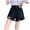 Black, variant on Fashion Summer Shorts for Girls New Denim Shorts for Teen Girls Trendy Button Elastic High Waist Wide Leg Shorts Kids Summer Ripped Jean Pants Black 7 Years