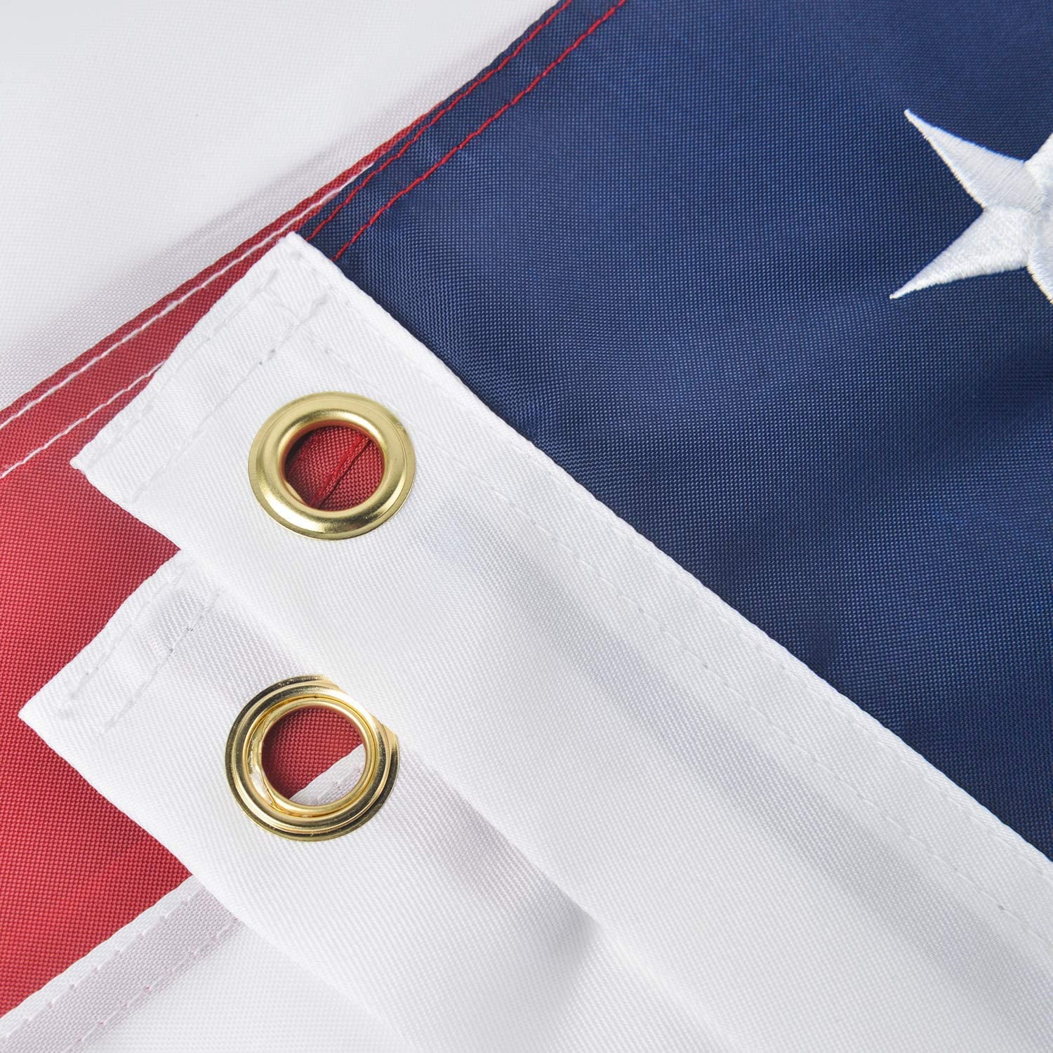 TOPFLAGS 6x10 feet 50 stars American Flag,Embroidered 210D Embroidered Stars,Sewn Stripes,3 Brass Grommets,Indoor/Outdoor,Vibrant Colors,Quality Polyester,US USA Flag