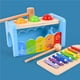 thumbnail image 3 of Madera Y Banco De Grifo Juguete Xilófono Música Temprana Iluminación De Color Montessori Juguete Musical Con Martillo Para Niños Pequeños Bebé Libra 2 En 1 Monstrate FN002330-00, 3 of 6