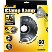 Prime Wire & Cable CL 060506 5.5 in. Aluminum Reflector Clamp Lamp with 6 ft. 18-2 AWG Cord - Brown