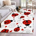 thumbnail image 2 of Cartoon Animals Large Area Rugs for Bedroom Living Room, Soft Non Slip Carpet Bedside Rug, Funny Modern Simple Red Love Stripes Rectangular Floor Cover Kitchen Accent Rug 3'x5' for Dining Room/Office, 2 of 9