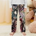 thumbnail image 2 of Demon Slayer Pajama Pants Long Sleep Pants Soft Elastic Waist PJ Bottoms Lounge Pants, 2 of 7