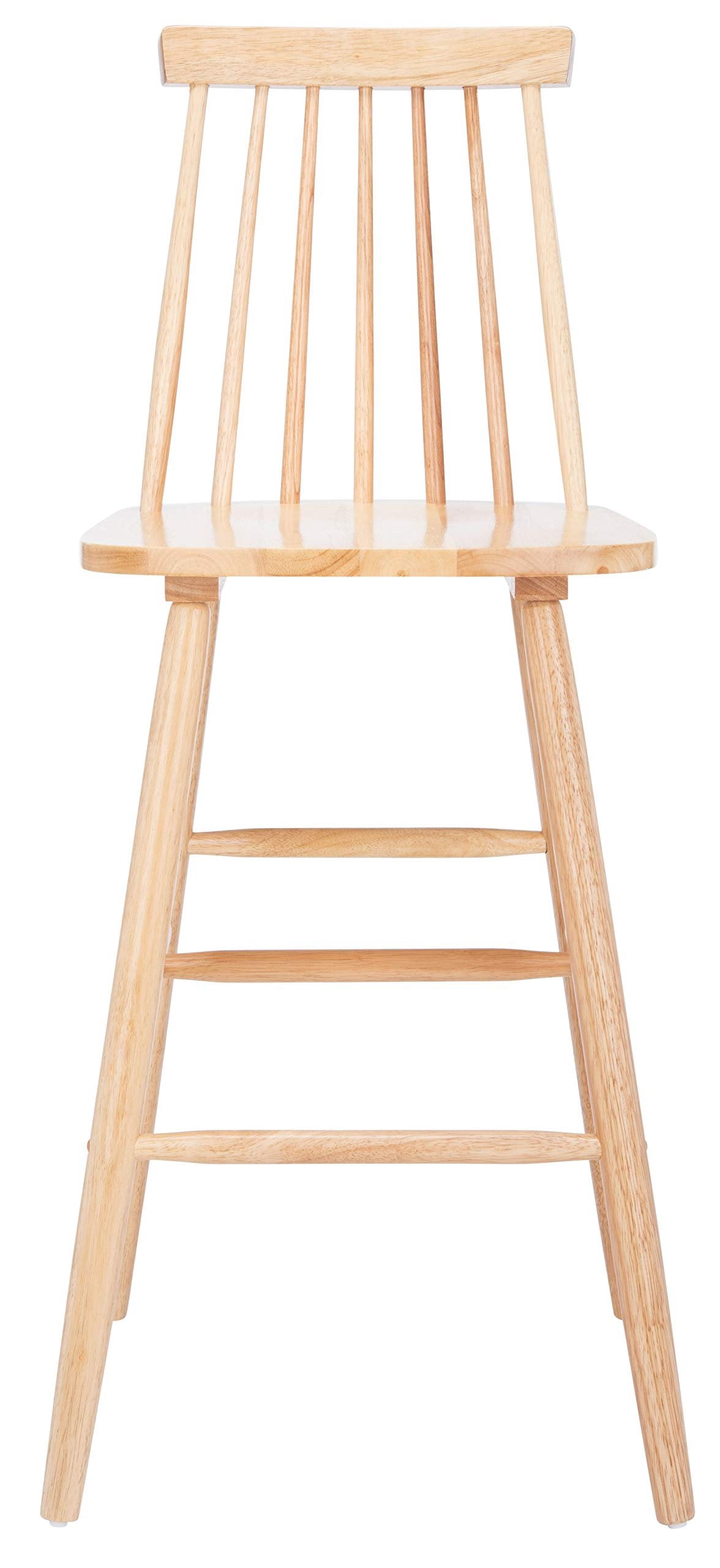SAFAVIEH Beaufort Solid Spindle Back Bar Stool with Footrest, Natural