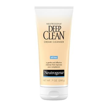 Neutrogena Deep Clean Daily Facial Cream  with Beta Hydroxy  to Remove Dirt, Oil & Makeup, Alcohol-Free, Oil-Free & Non-Comedogenic, 7 fl. oz
