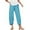 Blue, variant on MDUKONU Women's Summer Linen Pants Relaxed Fit Soft Machine Washable Sky Blue S