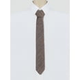 thumbnail image 2 of INSPIRE CHIC Men's Self-Tied Solid Color Formal Slim Ties Coffee, 2 of 5