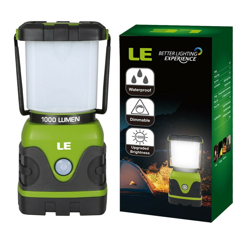 Outdoor LED Lantern 1000lm Dimmable Battery Powered Water Resistant Camping Tent