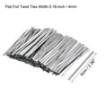 thumbnail image 2 of Uxcell Foil Twist Ties 2.36" Plastic Closure Tie for Bread Candy Silver Tone 750Pcs, 2 of 5