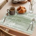 thumbnail image 3 of Vintage Sage Green Placemats Set of 4 Farmhouse Florals Leaf Coastal Sweet Place Mats Indoor Wipeable Table Mats Washable Cloth Dining Table Placemats for Kitchen Holiday Party Decor 13x19 Inch, 3 of 9