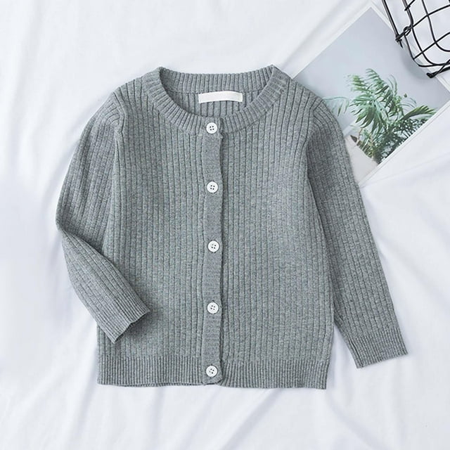 Toddler Baby Sweaters Long Sleeve Button Up Cardigan Sweater Warm Fall Winter Clothes Little Girls Sweaters 2-3 Years
