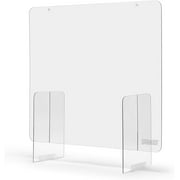 Portable Lightweight Sneeze and Cough Protective Plexiglass Shield Guard for Counters | (36” x 36” x 12”) Clear Acrylic | Sales Counter/Reception Protection Barrier for Employers, Workers & Customers