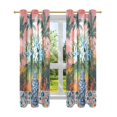 thumbnail image 7 of Yayeee Window Curtains Set of 2 for Living Room Light Filtering 63"x42", Blue Flowers, 7 of 7