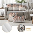 thumbnail image 5 of Outdoor Pillow Covers 20x12 Set of 2, Orange Eucalyptus Leaves Waterproof Patio Throw Pillow Covers for Couch Sofa Chair, Botanical Fall Rustic Beige Decorative Pillowcases for Throw Pillows, 5 of 9