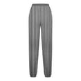 thumbnail image 4 of SYMOID Womens Dark Gray High Waisted Striped Drawstring Pants - Loose Fit Tapered Ankles Poly Cotton Blend,Size XL, 4 of 5