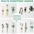 thumbnail image 2 of ShenMo Adhesive Silicone Toothbrush Holder - 6Pcs Multi-Function Waterproof Wall Mounted Single Hook for Hanging Tooth Brushing, Utility Plug Holder for Bathroom Kitchen Living Room Office, Green, 2 of 7