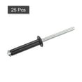 thumbnail image 3 of Unique Bargains 5mm x 25mm Aluminum Open End Flat Round Head Blind Rivets, Black 25 Pack, 3 of 5