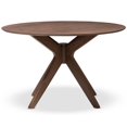 thumbnail image 3 of Hawthorne Collection Table à Manger Ronde en Marron Noyer, 3 of 7